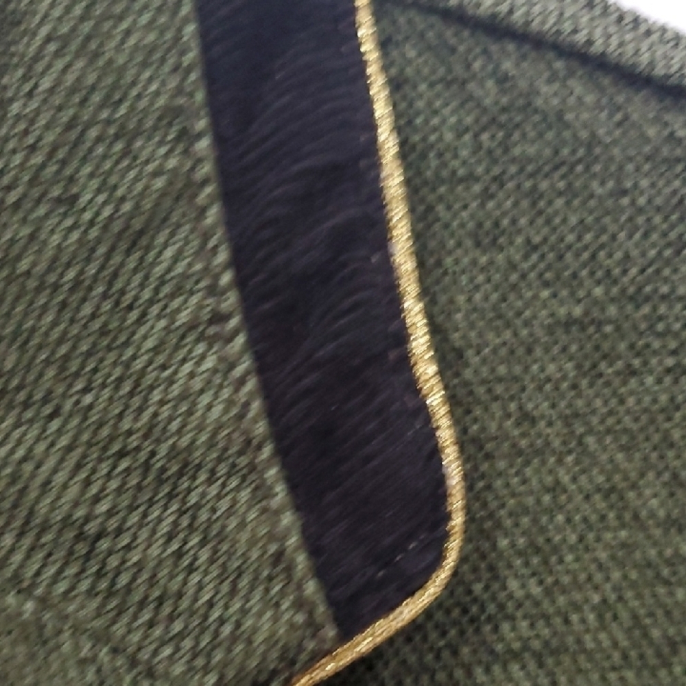 Free People Olive Green Military Style Jacket Rayon / Cotton Blend - Picture 4 of 11